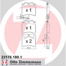 23176.180.1 ZIMMERMANN Комплект тормозных колодок, дисковый тормоз