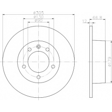 8DD 355 108-291 HELLA PAGID Тормозной диск