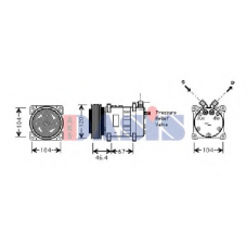 850494N AKS DASIS Компрессор, кондиционер