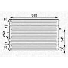 350213841000 MAGNETI MARELLI Радиатор, охлаждение двигателя