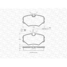 363702160537 MAGNETI MARELLI Комплект тормозных колодок, дисковый тормоз