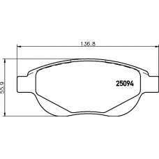 8DB 355 015-381 HELLA PAGID Комплект тормозных колодок, дисковый тормоз