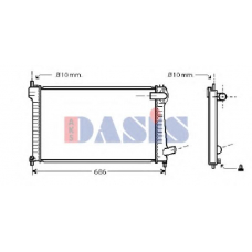 160018N AKS DASIS Радиатор, охлаждение двигателя