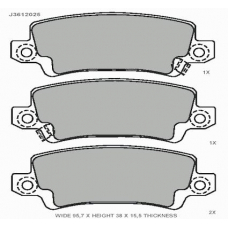 J3612025 NIPPARTS Комплект тормозных колодок, дисковый тормоз