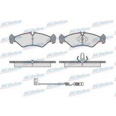 AC0581614AD AC Delco Комплект тормозных колодок, дисковый тормоз