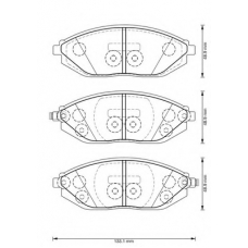 573385B BENDIX Комплект тормозных колодок, дисковый тормоз