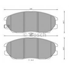 0 986 AB3 056 BOSCH Комплект тормозных колодок, дисковый тормоз