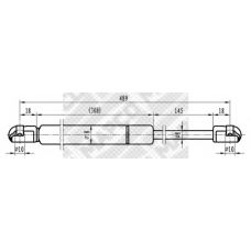 91601 MAPCO Газовая пружина, крышка багажник
