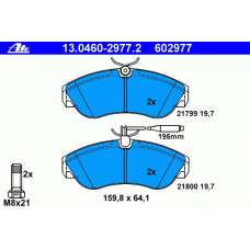 13.0460-2977.2 ATE Комплект тормозных колодок, дисковый тормоз