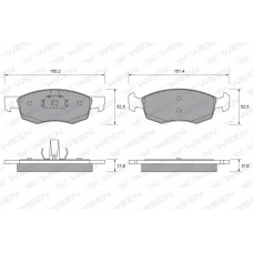 151-1966 WEEN Комплект тормозных колодок, дисковый тормоз