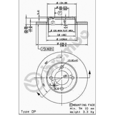 08.4177.10 BREMBO Тормозной диск