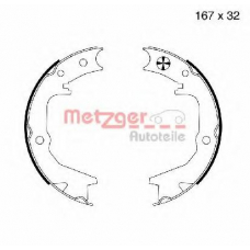 MG 992 METZGER Комплект тормозных колодок, стояночная тормозная с