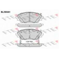 BL2804A1 FTE Комплект тормозных колодок, дисковый тормоз