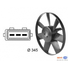 8EW 009 144-611 HELLA Вентилятор, охлаждение двигателя