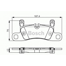 0 986 TB3 219 BOSCH Комплект тормозных колодок, дисковый тормоз