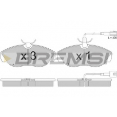 BP2888 BREMSI Комплект тормозных колодок, дисковый тормоз