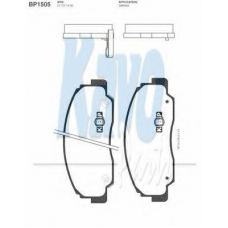 BP-1505 KAVO PARTS Комплект тормозных колодок, дисковый тормоз