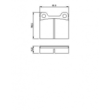 0 986 466 302 BOSCH Комплект тормозных колодок, дисковый тормоз