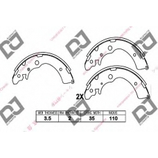 BS1008 DJ PARTS Комплект тормозных колодок