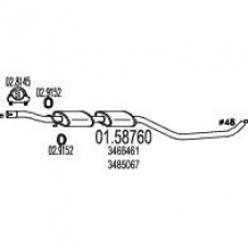 01.58760 MTS Средний глушитель выхлопных газов