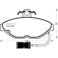 193 MGA Комплект тормозных колодок, дисковый тормоз