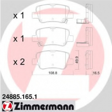 24885.165.1 ZIMMERMANN Комплект тормозных колодок, дисковый тормоз