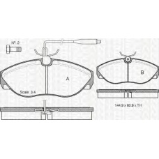 8110 10020 TRIDON Brake pads - front