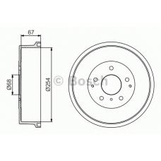 0 986 477 162 BOSCH Тормозной барабан