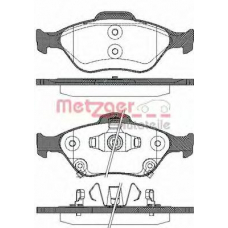 0766.12 METZGER Комплект тормозных колодок, дисковый тормоз