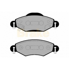 PA1555 BRAKE ENGINEERING Комплект тормозных колодок, дисковый тормоз