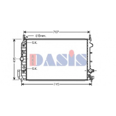 150074N AKS DASIS Радиатор, охлаждение двигателя