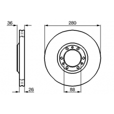 0 986 478 854 BOSCH Тормозной диск