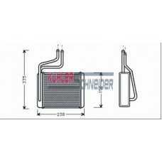 1892701 KUHLER SCHNEIDER Теплообменник, отопление салона