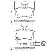 0 986 424 813 BOSCH Комплект тормозных колодок, дисковый тормоз