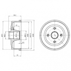BF472 DELPHI Тормозной барабан