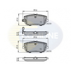 CBP31627 COMLINE Комплект тормозных колодок, дисковый тормоз