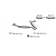 330466 ERNST Труба выхлопного газа