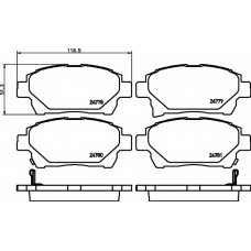 8DB 355 014-601 HELLA PAGID Комплект тормозных колодок, дисковый тормоз