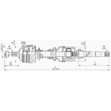 DRS6246.00 OPEN PARTS Приводной вал