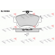 BL1685B4 FTE Комплект тормозных колодок, дисковый тормоз