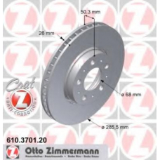 610.3701.20 ZIMMERMANN Тормозной диск