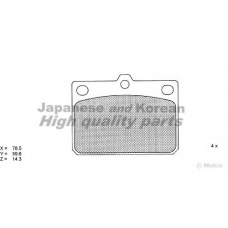 D093-01 ASHUKI Комплект тормозных колодок, дисковый тормоз