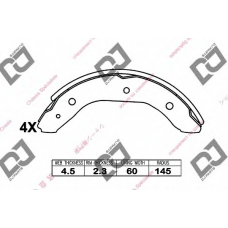 BS1189 DJ PARTS Комплект тормозных колодок