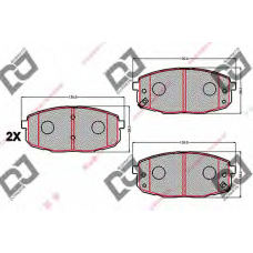 BP2156 DJ PARTS Комплект тормозных колодок, дисковый тормоз