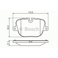 0 986 494 409 BOSCH Комплект тормозных колодок, дисковый тормоз