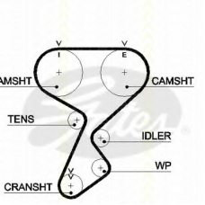 8645 5487xs TRISCAN Ремень ГРМ