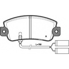 BPA0025.22 OPEN PARTS Комплект тормозных колодок, дисковый тормоз