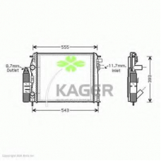 31-2721 KAGER Радиатор, охлаждение двигателя
