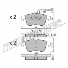 7190 TRUSTING Комплект тормозных колодок