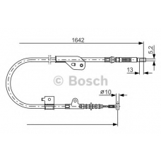 1 987 477 981 BOSCH Трос, стояночная тормозная система